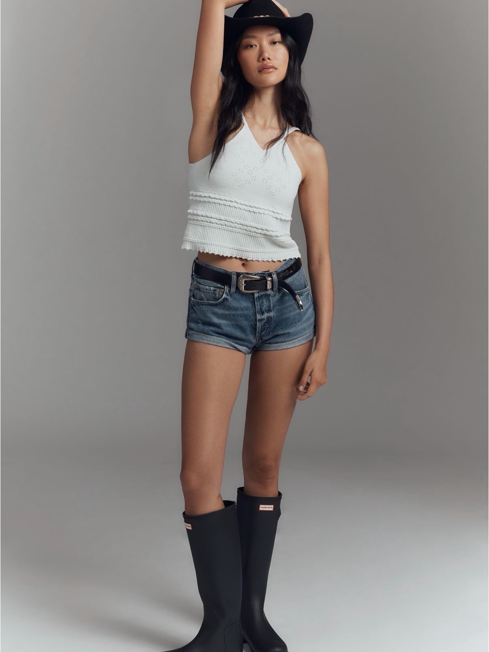 Anthropologie Eyelet Knit Tank Top